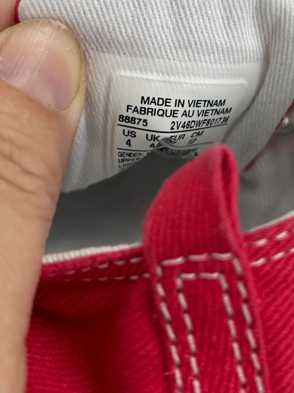 Baby Red Converse Lace-Up Sneakers - Picture 2 of 4